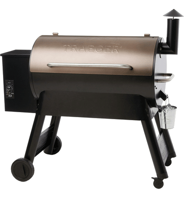 Traeger Pro 34 wood pellet grill with cookware